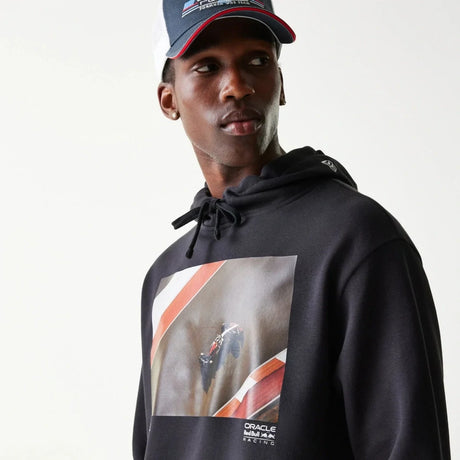 Bluza z kapturem oversize Oracle Red Bull Racing New Era z grafiką – granatowa