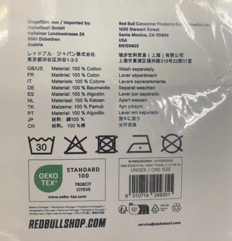 Mały ręcznik Red Bull Bora Hansgrohe z logo