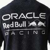 Koszulka casual Oracle Red Bull Racing NE LINEAR czarna - oversize