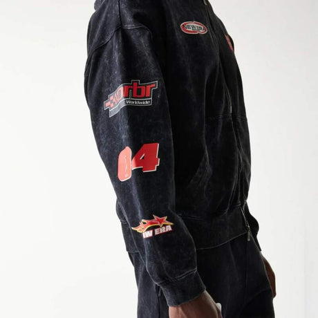 Bluza rozpinana Oracle Red Bull Racing NE LINEAR czarna - oversize