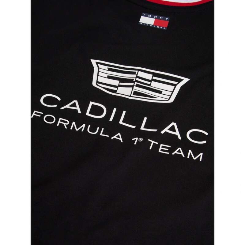 Czarna koszulka Cadillac F1 x Tommy Hilfiger - edycja zespołowa