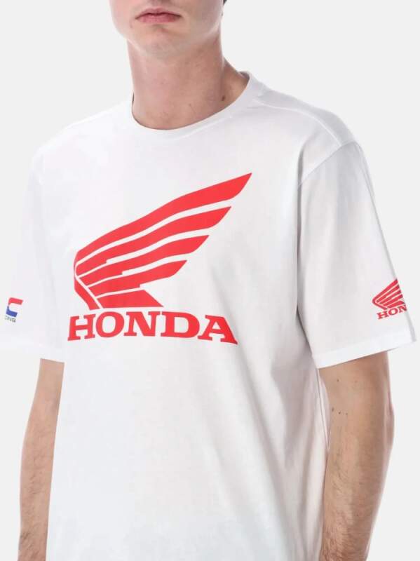 Koszulka kibica HRC Honda z dużym logo biała