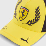 Czapka z daszkiem Scuderia Ferrari Lewis Hamilton – GP Wielkiej Brytanii 2026, żółta