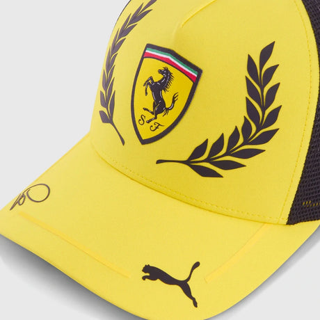 Czapka z daszkiem Scuderia Ferrari Lewis Hamilton – GP Wielkiej Brytanii 2026, żółta