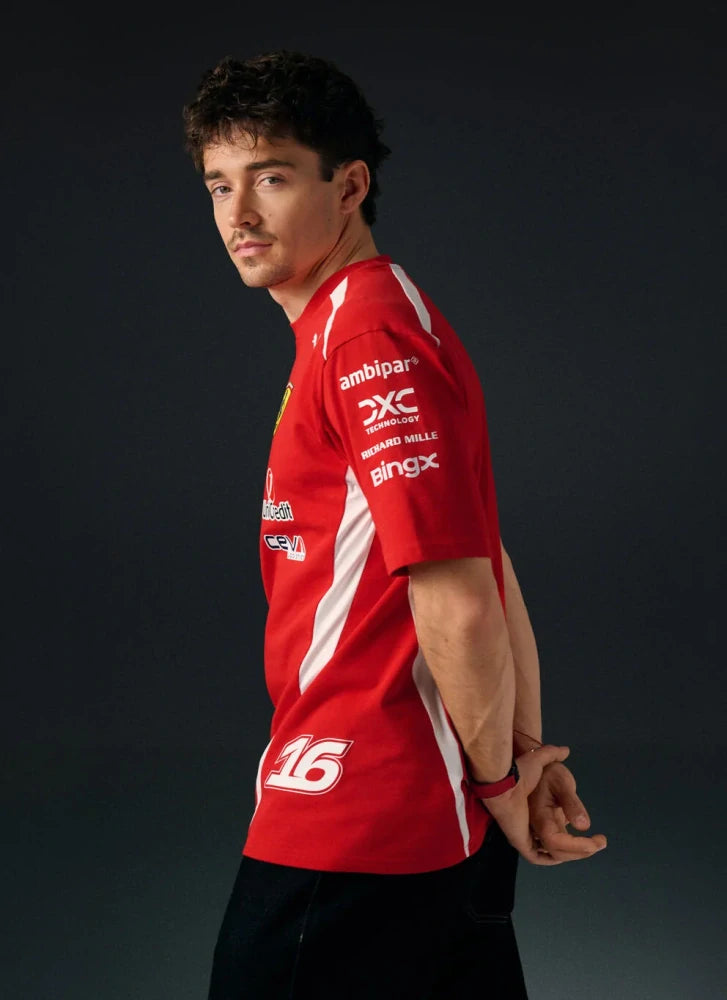 Scuderia Ferrari F1 x Puma Charles Leclerc #16 Driver T-Shirt – Red, Oversized