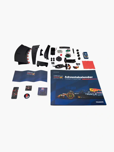 Model do złożenia Oracle Red Bull Racing RB21 Max Verstappen 1:43 – kalendarz adwentowy