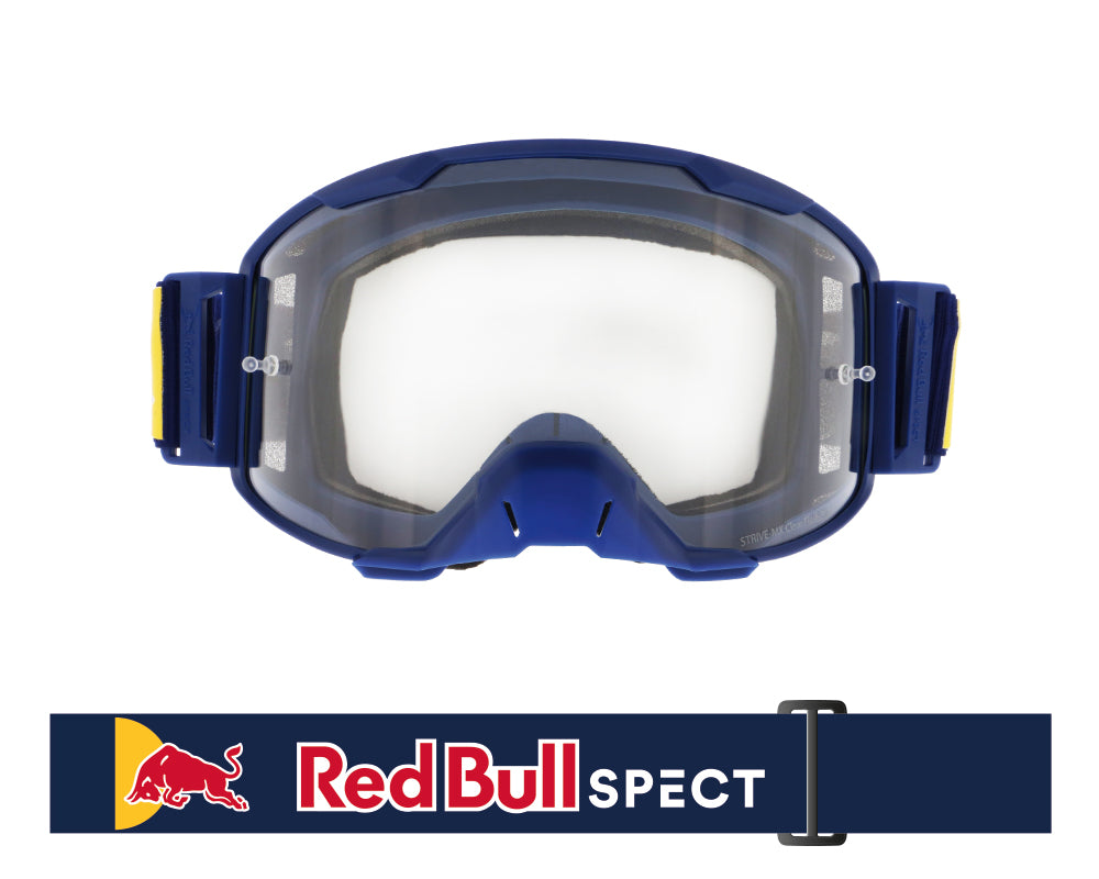Red Bull Spect STRIVE S motocross goggles navy with clear lens