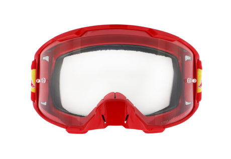 Gogle motocrossowe Red Bull Spect STRIVE czerwone z przezroczystą szybą