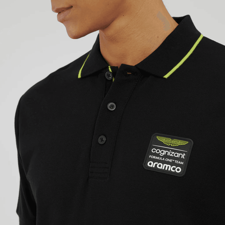 Koszulka polo Aston Martin F1 Team casual czarna