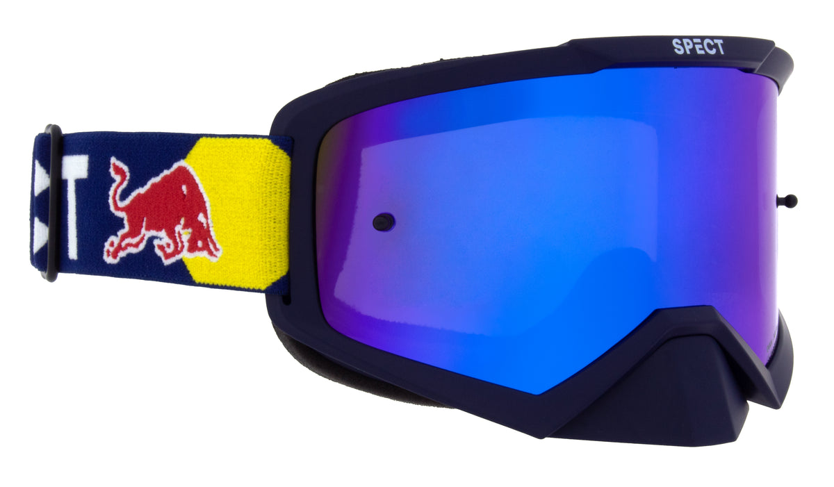 Gogle motocrossowe Red Bull Spect EVAN granatowe z niebieską szybą