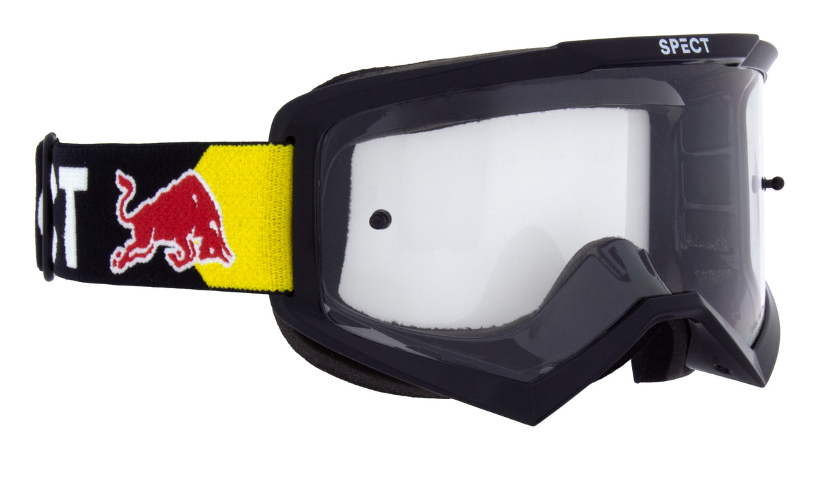 Gogle motocrossowe Red Bull Spect EVAN czarne z przezroczystą szybą