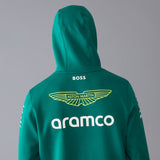 Bluza zespołowa z kapturem Aston Martin F1 Team zielona