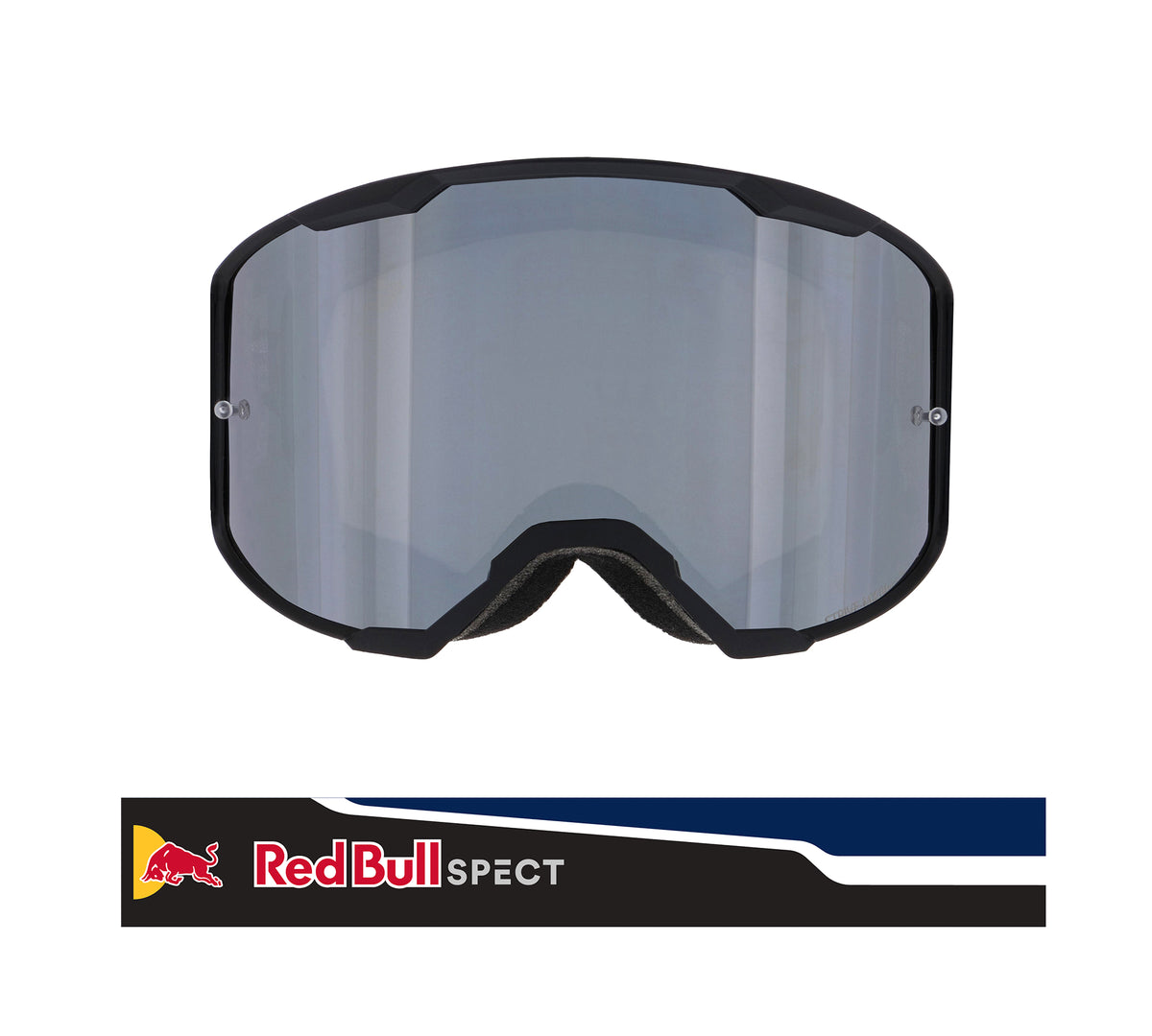 Gogle motocrossowe Red Bull Spect STRIVE czarne ze srebrną szybą