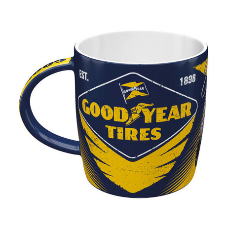 Ceramiczny kubek Goodyear z motywem