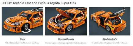 Zestaw klocków LEGO model Szybcy i wściekli Toyota Supra MK4