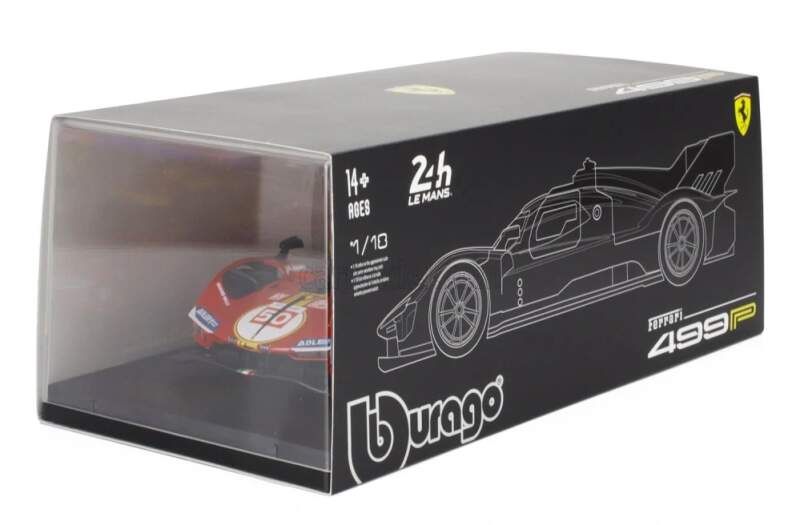 Model Bburago Ferrari 499P NR. 50 Winner Le Mans 2024 1:18 - edycja Deluxe