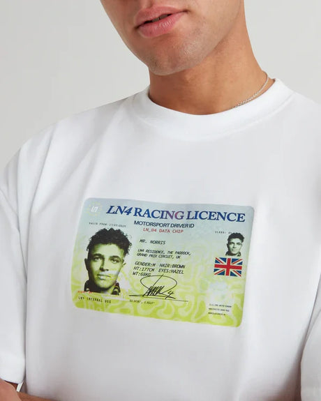 Koszulka Lando Norris LN4 LICENSE – biała
