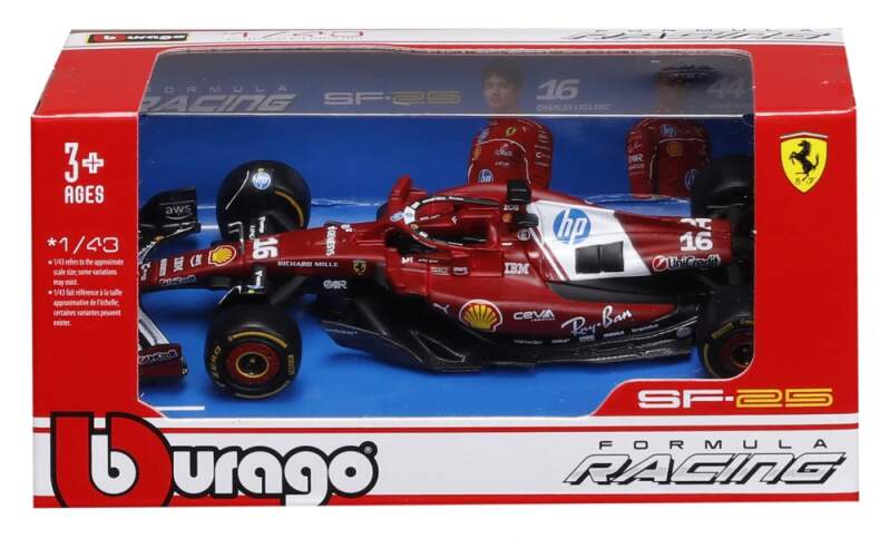Model Scuderia Ferrari SF-25 Bburago #16 Charles Leclerc 2025