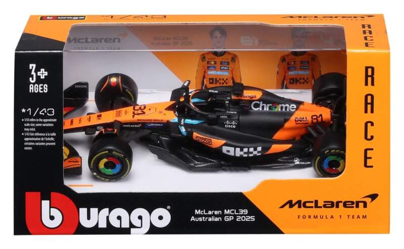 Model McLaren F1 MCL39 Bburago #81 Oscar Piastri 2025
