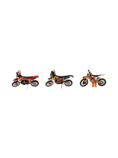 Set of 3 KTM Red Bull Racing BBurago motorcycles