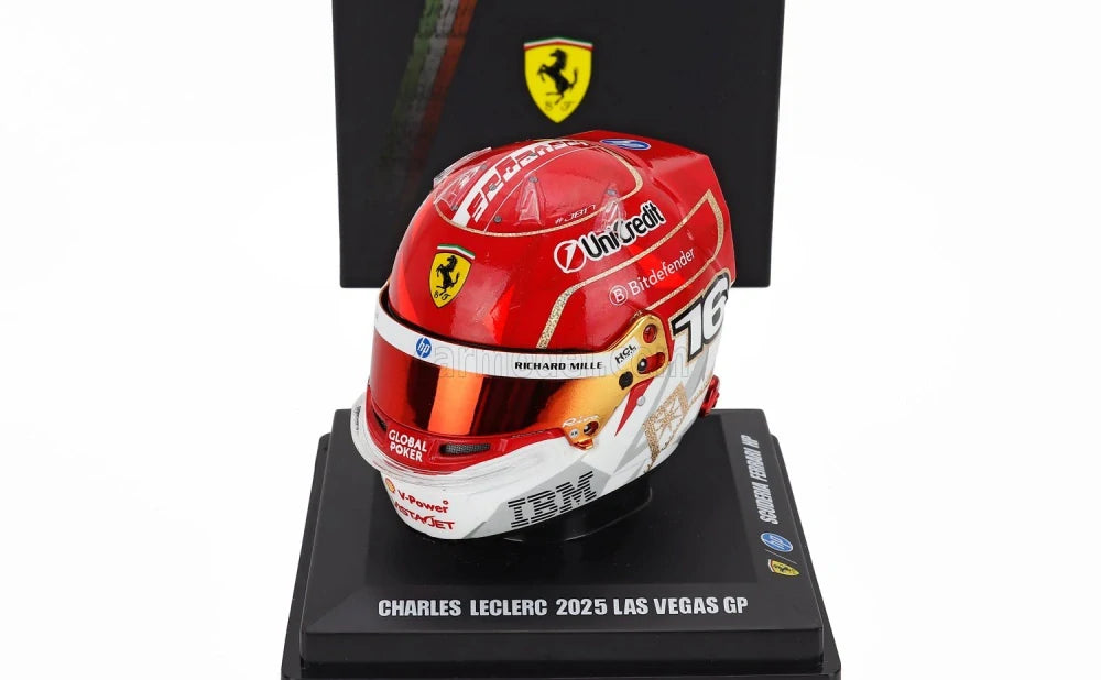 Model kasku LookSmart Charles Leclerc 1:5 – SF Las Vegas 2025