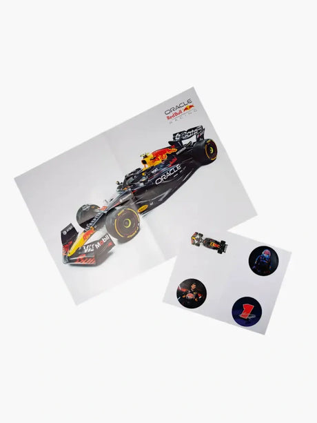 Model do złożenia Oracle Red Bull Racing RB21 Max Verstappen 1:43 – kalendarz adwentowy