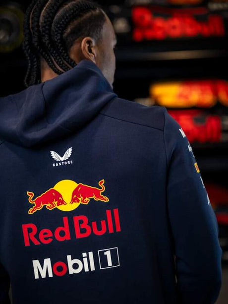 Bluza zespołowa z kapturem Oracle Red Bull Racing z logo sponsorów
