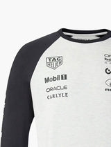 Koszulka zespołowa z długim rękawem Oracle Red Bull Racing Classic z logo sponsorów – szara