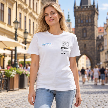 Koszulka casual Williams Racing F1 z motywem kasku – zdjęcie poglądowe (AI)